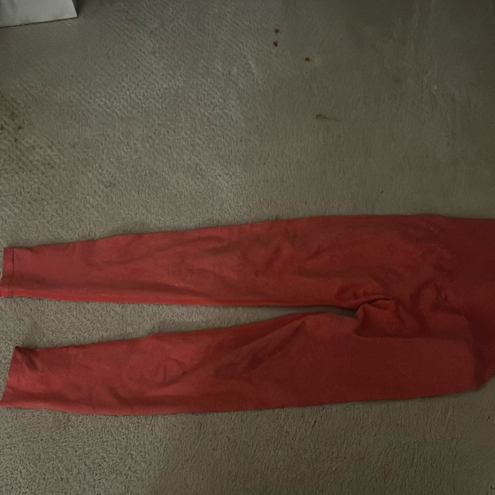 Red leggings
